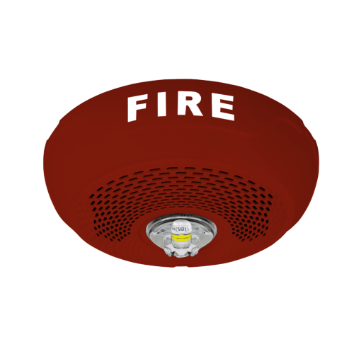 SYSTEM SENSOR SPSCRLED BOC C/LAMP ESTROBOSCOPICA tipo LED MONT EN TECHO CLR ROJO