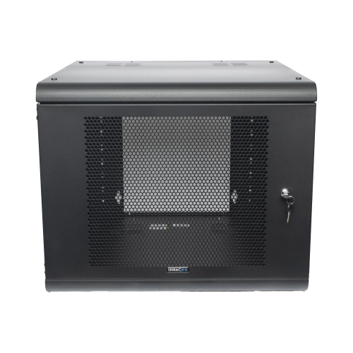 LINKEDPRO SR-1909-GN2P Gabinete de Pared con Puerta Perforada, 635mm de Profundidad, 9U Rack de 19 in, Acero Reforzado