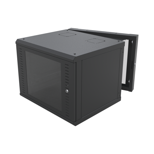 LINKEDPRO BY EPCOM SR-1912-GAP-V4 Gabinete Abatible de Pared (Con Marco Trasero) con Rack 19″ de 12 Unidades. Ventana de Cristal Templado.