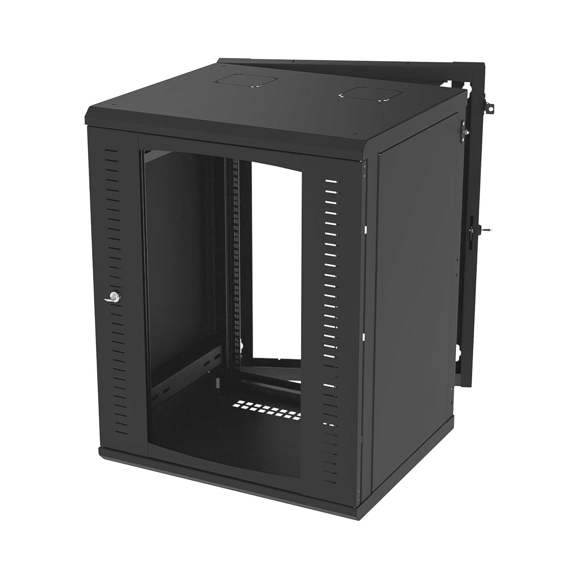 LINKEDPRO BY EPCOM SR-1916-GAP-V4 Gabinete Abatible de Pared (Con Marco Trasero) con Rack 19″ de 16 Unidades. Ventana de Cristal Templado.