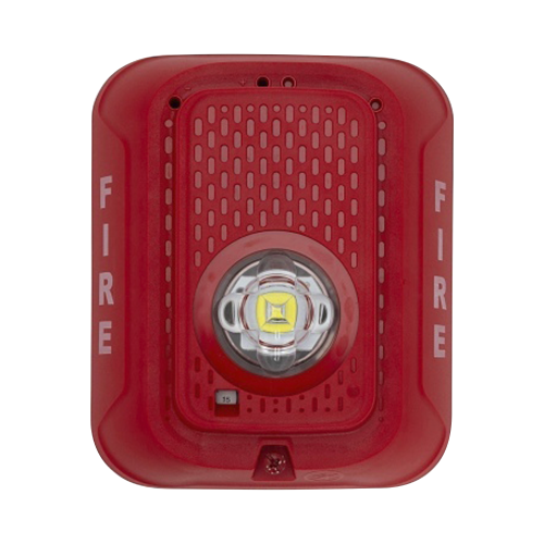 SYSTEM SENSOR SRLED Lámpara LED Estroboscópica para Montaje en Pared, Color Rojo, Nivel de Candelas Seleccionable, Nuevo Diseño Moderno y Elegante y Menor Consumo de Corriente