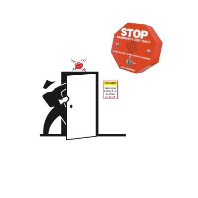STI STI-6400 Alarma Multifunción Serie Exit Stopper® Para Proteger Una Puerta (incluye contacto magnético)