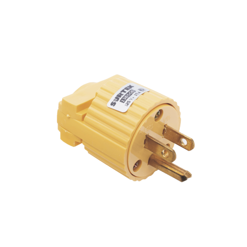 SURTEK SYS-136-509 Clavija con Abrazadera Plástica Aterrizada, 127 V CA 15 A Max., Fabricada en Plastico ABS.