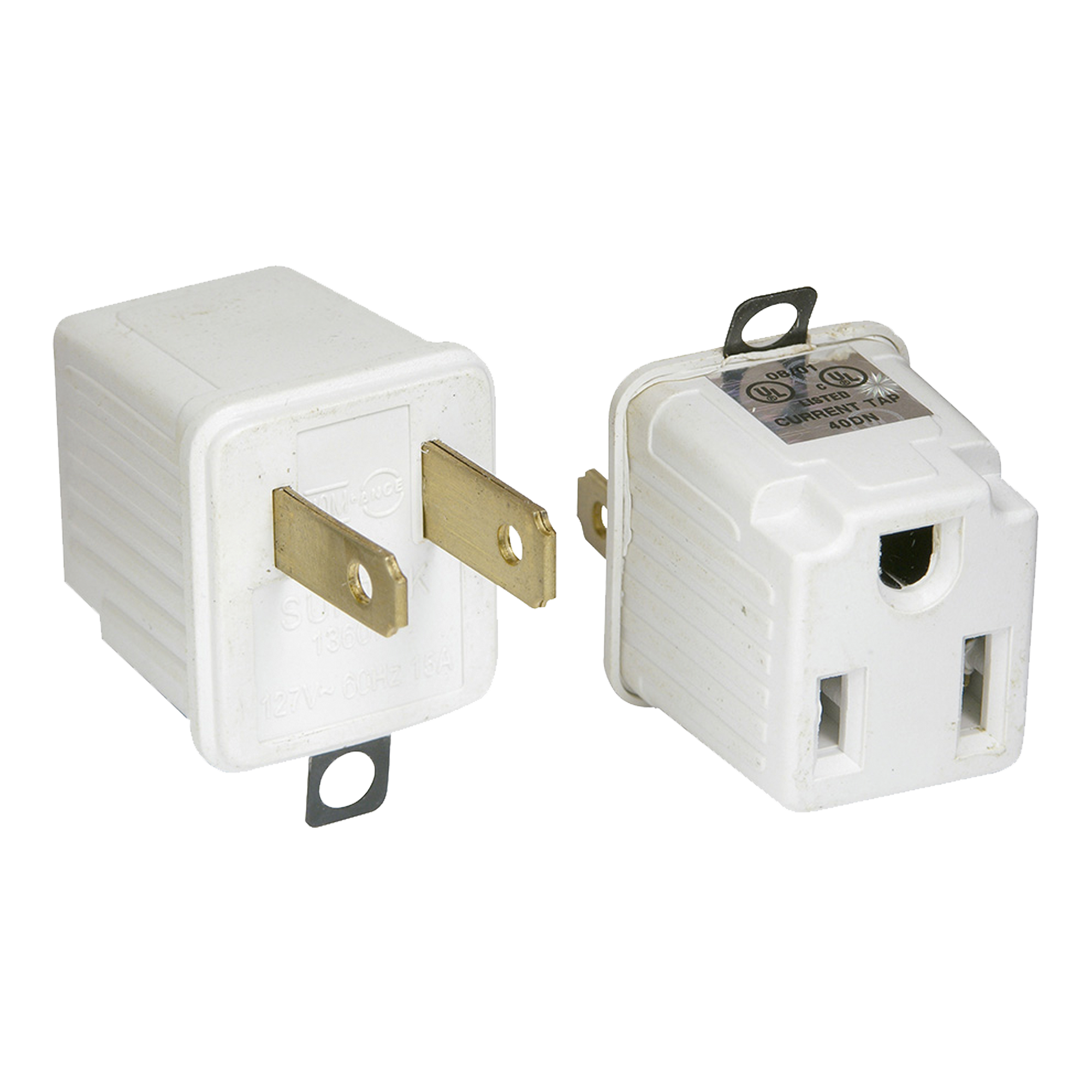 SURTEK SYS-136074 Adaptador clavija de aterrizado a polarizado 2 piezas ABS