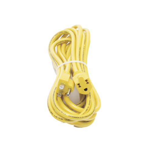 SURTEK SYS-136171 Extensión Eléctrica de Uso Rudo Aterrizada 5 metros /127 V CA 10 A Máximo, Color Amarillo.