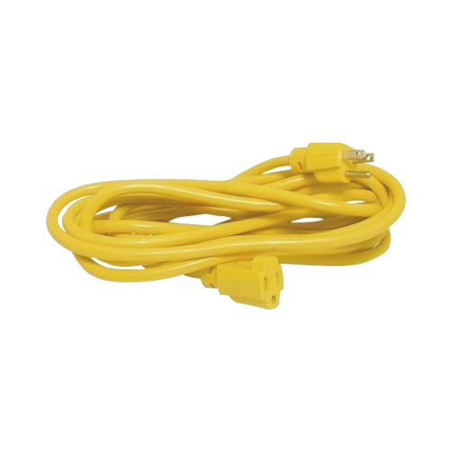 SURTEK SYS-136174 EXTENSIÓN ELÉCTRICA DE USO RUDO ATERRIZADA 15 METROS, 127 V CA 10 A MÁXIMO, COLOR AMARILLO.