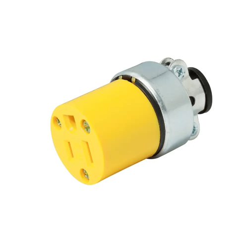 URREA SYS-136407 Contacto Blindado Aterrizado, 15 A 125 V, 50/60 Hz, ABS/ Metal, Color Amarillo.