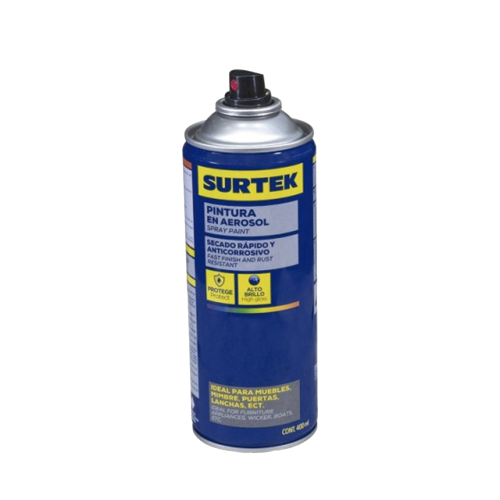 SURTEK SYS-AES-421 Pintura en Aerosol 400 ml, Color Rojo Oscuro.