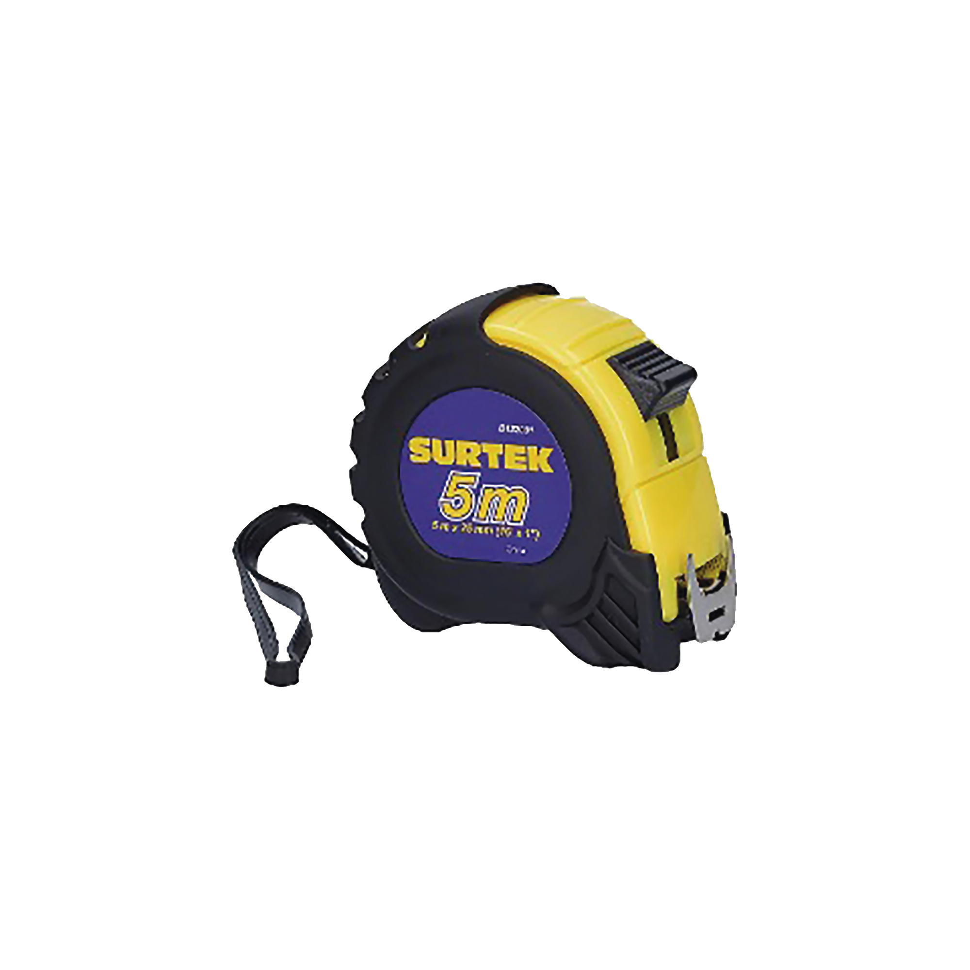 SURTEK SYS-B122081 Flexometro anti impacto de 5 metros, cinta ancha con boton de freno.