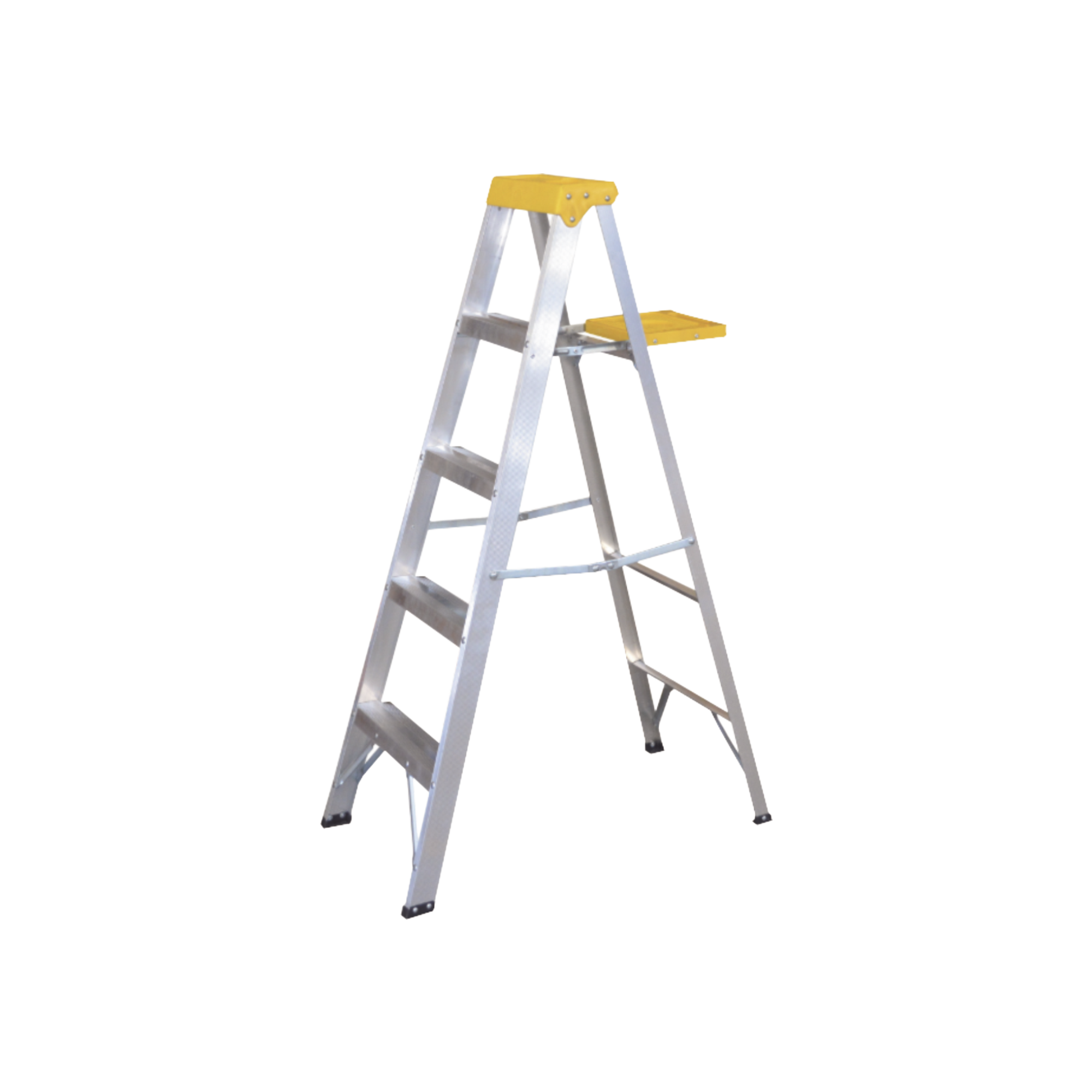 SURTEK SYS-ET5 Escalera de Aluminio Tipo Tijera, 5 Peldaños de 1.83 metros.