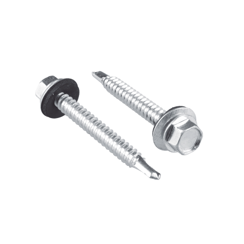 SURTEK SYS-PHR-14-114 Tornillo – Pija cabeza hexagonal con rondana y punta de broca #14 x 1-1/4″, 50 piezas.