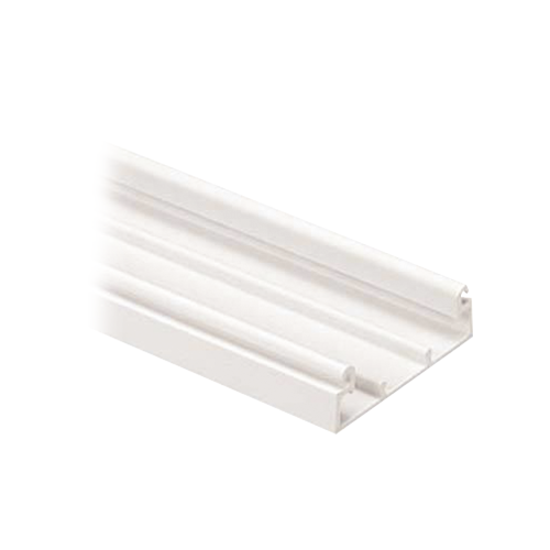 PANDUIT T45BIW8-A Base para canaleta T-45, de PVC rígido, con cinta adhesiva y orificios pre-perforados para montaje, 60.3 x 18.5 x 2400 mm, Color Blanco Mate