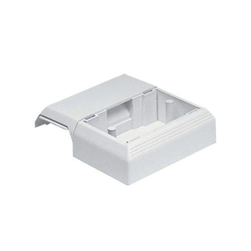 PANDUIT T45WCIW Caja Superficial Con Bisagras de Instalación a Presión, Para Canaletas T45, Material PVC Rígido, Color Blanco Mate