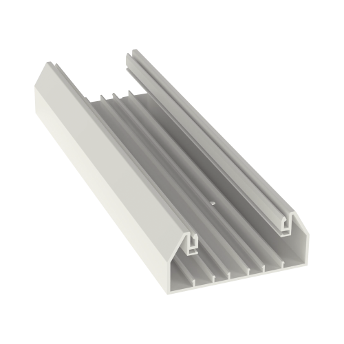 PANDUIT T70BIW8 Base para canaleta T-70, de PVC rígido, con orificios perforados para montaje, 103.3 x 44.9 x 2400 mm, Color Blanco Mate