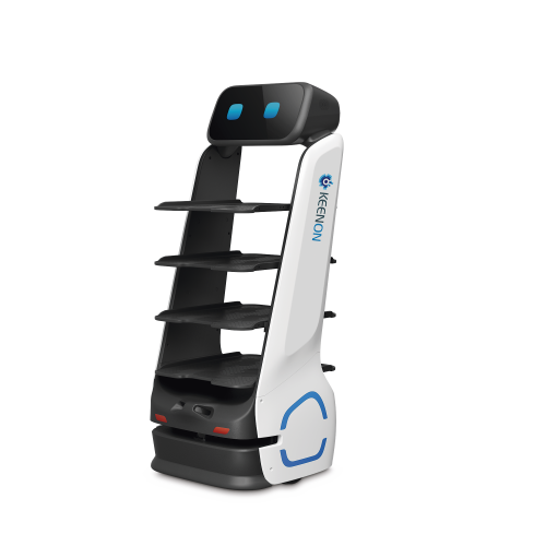 KEENON T9LS Robot Autonomo para Servicio de Meseros Ubicado por SLAM (Laser), Mejora el Servicio al Cliente, Soporta 10 Kgs por Charola, Ideal para Restaurantes, Cafeterias, Hospitales, Salones de Eventos, Etc…