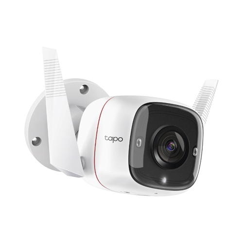 TP-LINK TAPOC310 Cámara IP Wi-Fi para exterior, 3 megapixel, audio doble vía, visión nocturna, notificación Push, acepta memoria Micro SD de para grabación.
