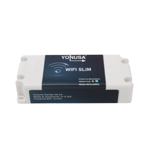 YONUSA TARJET-WIFI-SLIM Modulo WIFI SLIM para uso en Energizadores YONUSA, Aplicación sin costo, Botón de Pánico