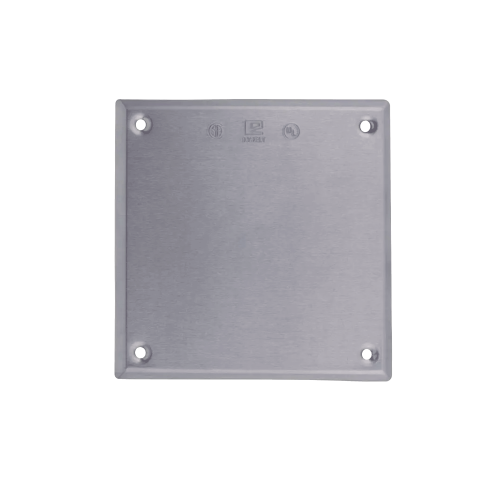 RAWELT TC-04-18 Tapa cuadrada ciega de aluminio para caja cuadrada.