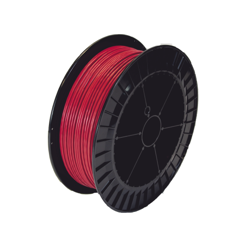 SAFE FIRE DETECTION INC. TC-155G-500 Bobina de 152 Metros de Cable Detector de Calor, Temperatura Fija 68 grados Celsius, Recubrimiento de Nylon Rojo para Aplicaciones en Exterior, con Guía Acerada