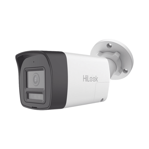 HiLook by HIKVISION THC-B127-LTS [Audio Bidireccional + Dual Light + ColorVu] Bala TURBOHD 2 Megapixel (1080p), Lente 2.8 mm, 30 mts IR EXIR + 20 mts Luz Blanca, Micrófono y Bocina Integrado, Exterior IP67, Metal, dWDR