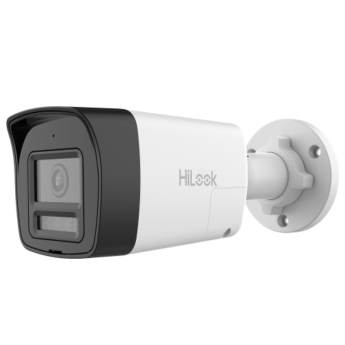 HiLook by HIKVISION THC-B157-LTS [Audio Bidireccional + Dual Light + ColorVu] Bala TURBOHD 3K (5 Megapixel), Lente 2.8mm, 30 mts IR EXIR + 20 mts Luz Blanca, Micrófono y Bocina Integrado, Exterior IP67, Metal, dWDR