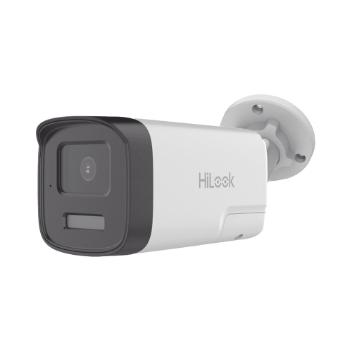 HiLook by HIKVISION THC-B227-LTS [Audio Bidireccional + Dual Light + ColorVu] Bala TURBOHD 2 Megapixel (1080p), Lente 3.6 mm, 40 mts IR EXIR + 40 mts Luz Blanca, Micrófono y Bocina Integrado, Exterior IP67, dWDR