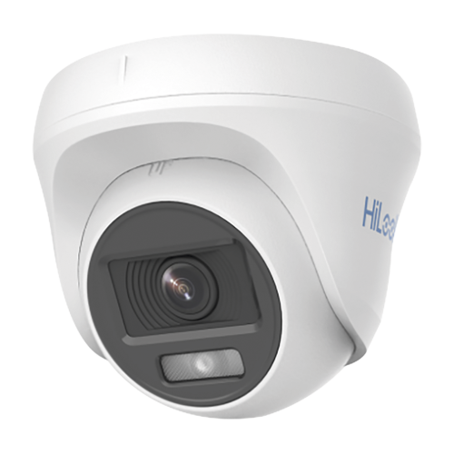 HiLook by HIKVISION THC-T129-P Turret TURBOHD 1080p, Imagen a Color 24/7, Lente 2.8 mm, ColorVu Lite, Luz Blanca 20 mts, Uso en Interior, Policarbonato