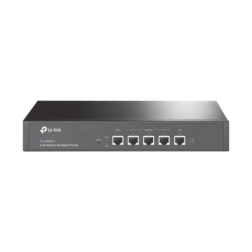 TP-LINK TL-R480T Router Balanceador de Carga Multi-Wan, 1 puerto LAN 10/100 Mbps, 1 puerto WAN 10/100 Mbps, 3 puertos Auto configurables LAN/WAN, Sesiones Concurrentes 30,000 para Negocios Pequeños y Medianos