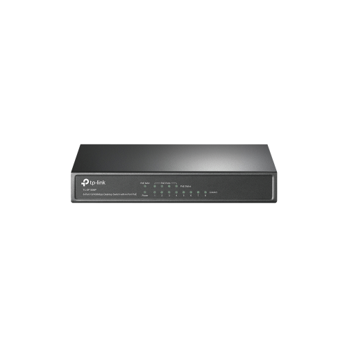 TP-LINK TL-SF1008P Switch PoE+ No Administrable, De Escritorio 8 puertos 10/100 Mbps, 4 puertos PoE af/at Inteligente, Presupuesto 66 W, Hasta 250 metros