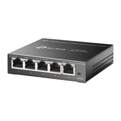 TP-LINK TL-SG105E Switch Escritorio Easy Smart de 5 puertos 10/100/1000 Mbps, IGMP para Vigilancia, Calidad en el Servicio (QoS), Gestión GUI