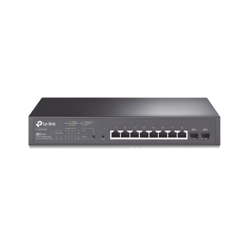 TP-LINK TL-SG2210MP Switch PoE JetStream SDN Administrable 8 puertos 10/100/1000 Mbps + 2 puertos SFP, 8 puertos PoE, 150W, administración centralizada OMADA SDN