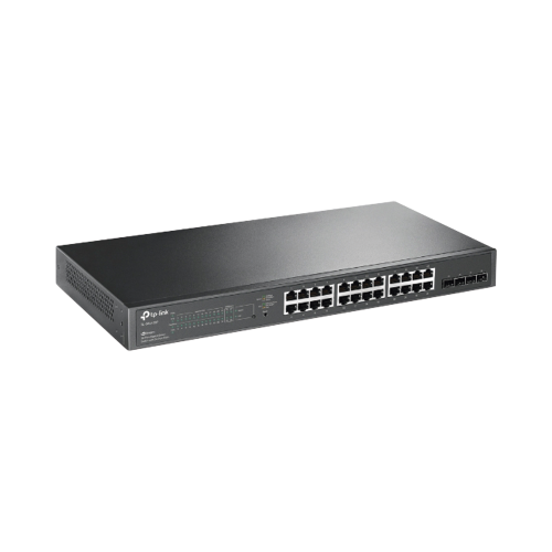TP-LINK TL-SG2428P Switch PoE JetStream SDN Administrable 24 puertos 10/100/1000 Mbps + 4 puertos SFP, 24 puertos PoE, 250W, administración centralizada OMADA SDN
