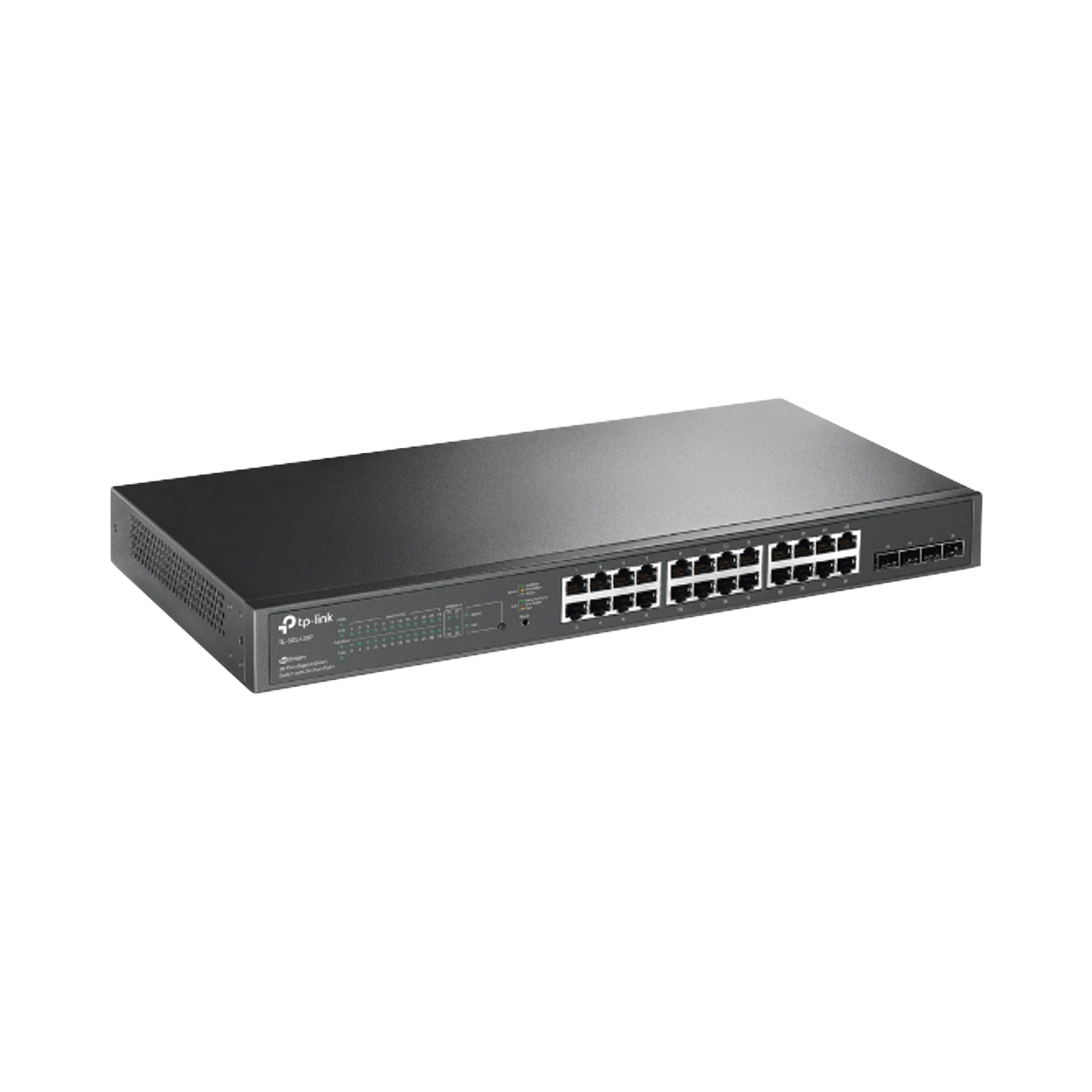 TP-LINK TL-SG2428P Switch PoE JetStream SDN Administrable 24 puertos 10/100/1000 Mbps + 4 puertos SFP, 24 puertos PoE, 250W, administración centralizada OMADA SDN