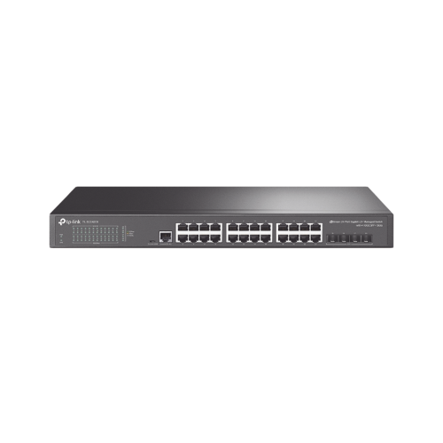 TP-LINK TL-SG3428X Switch Omada SDN Administrable, 24 puertos Gigabit y 4 puertos SFP+, Funciones sFlow, QinQ y QoS, Administración centralizada OMADA