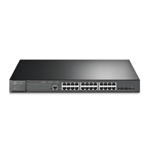 TP-LINK TL-SG3428XMP Switch L2+ Omada PoE+, 24 Puertos PoE+ 10/100/1000 Mbps, 4 Puertos SFP+ 10G, 2 Puertos Consola (RJ45 y microUSB), Administración Centralizada Omada o Stand-Alone, Multicast IGMP, Presupuesto PoE 384W, Montaje en Rack, (SG3428X