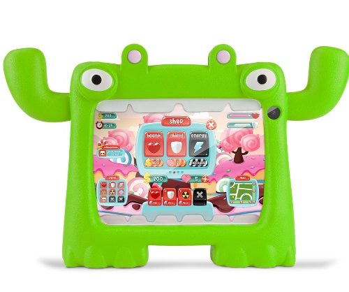 TABLET VORAGO PAD-7-KIDS 7 PULGADAS ANDROID 11 QUADCORE 2GB 32GB DUALCAM WIFI BT GMS FUNDA VERDE –