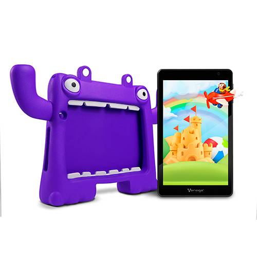TABLET VORAGO PAD-8-KIDS 8 PULGADAS ANDROID 13 QUADCORE 4GB 64GB IPS 2MP 5MP WIFI BT GMS FUNDA MORADA –