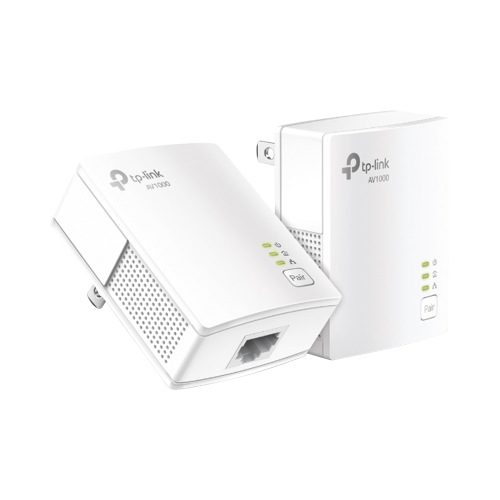 TP-LINK TLPA7017KIT Kit Adaptador Powerline Gigabit Ethernet/ Tecnologia HomePlug AV2, Puertos 1000Mbps, Plug and Play, hasta 300 M dentro de casa, 1 Puerto 10/100/1000 Mbps, Tamaño ultra compacto