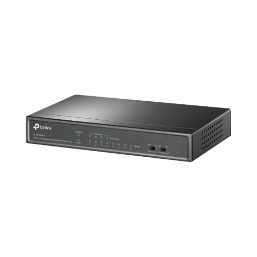 TP-LINK TLSF1008LP Switch PoE No Administrable de Escritorio, 8 puertos 10/100 Mbps, 4 puertos PoE af, Presupuesto 41 W, Modo extensor PoE hasta 250 metros, Calidad video prioritaria
