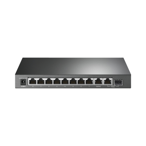 TP-LINK TLSG1210MP Switch PoE+ No Administrable De Escritorio 10 Puertos, 8 puertos 10/100/1000 Mbps PoE af/at Inteligiente, Presupuesto 123 W, Modo Extendido hasta 250 metros