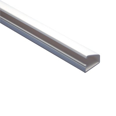 THORSMAN TMK-1020 Canaleta blanca tipo bisagra de PVC auto extinguible, con cinta adhesiva, paquete con 4 piezas de 20x10x1100mm (5101-01272)