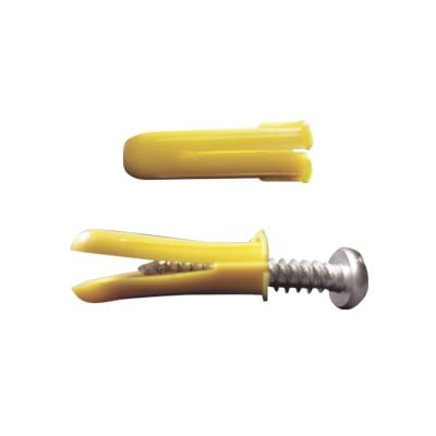 THORSMAN TP-1X-KIT Paquete de 20 taquetes amarillo 1″ y 20 tornillos 8mm x 1″