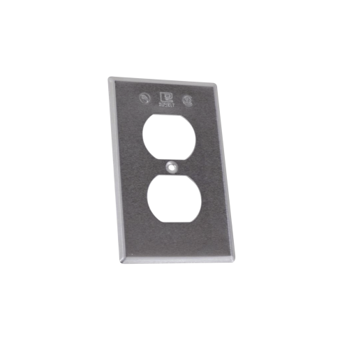 RAWELT TR-0422 Tapa rectangular para contacto dúplex de aluminio tipo RR a prueba de intemperie.