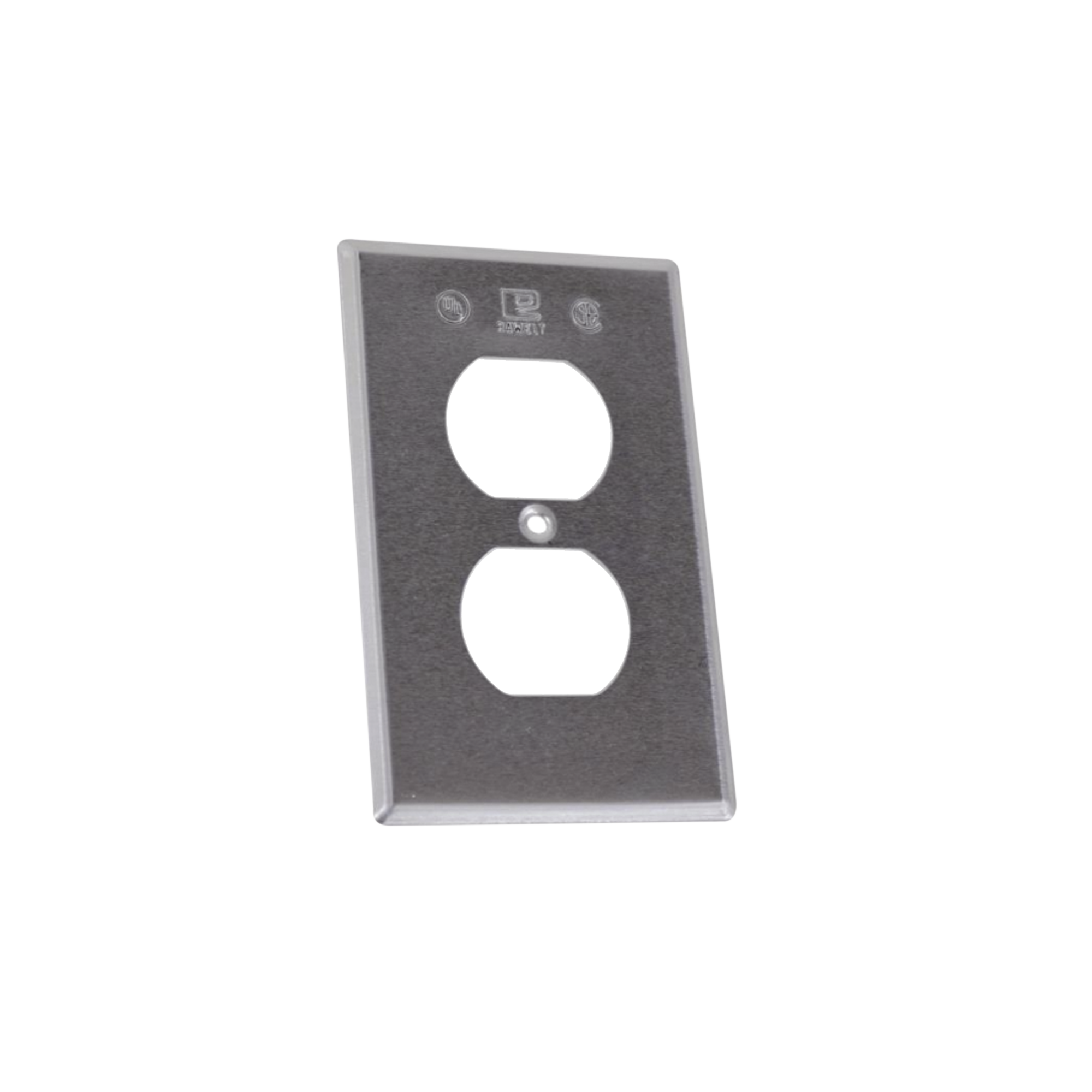 RAWELT TR-0422 Tapa rectangular para contacto dúplex de aluminio tipo RR a prueba de intemperie.