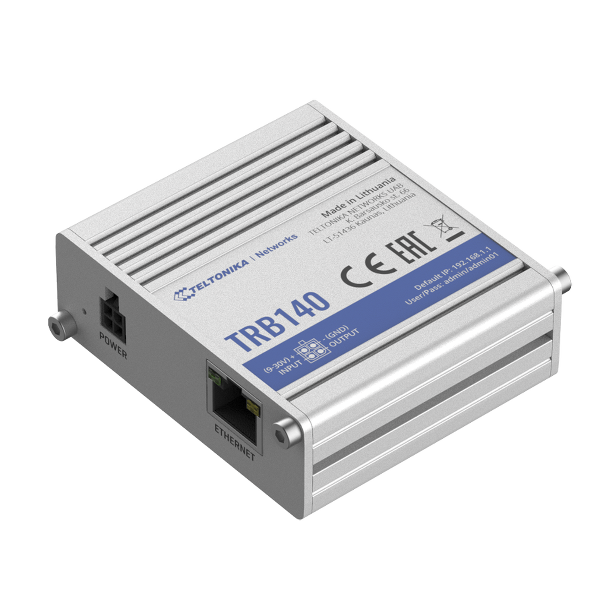 TELTONIKA TRB140 Router Industrial LTE 4G, con 1 puerto Ethernet 10/100/1000Mbps Gigabit