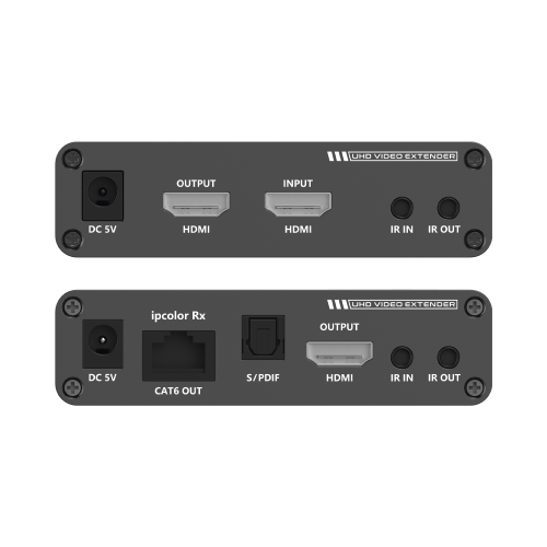 EPCOM TITANIUM TT-676 Kit Extensor HDMI hasta 700 metros con Conexión en Cascada, 4K @ 60 Hz/ 70 metros PTP con Cat 6, 6a y 7, IPCOLOR, CERO LATENCIA, SIN COMPRIMIR, Salida Loop, IR bidireccional, Puerto S/PDIF, Soporta ARC, Soporta 10 TT-676-Rx.