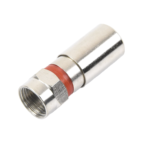 EPCOM TITANIUM TT-CON-510-RG59 Conector F Macho de Compresión, Metálico para cable RG-59, Cuerpo de Bronce Niquelado.