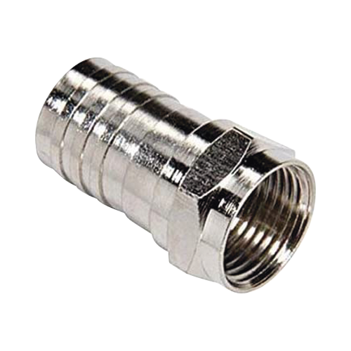 EPCOM TITANIUM TT-CON-534 Conector F Macho, Plegable de Doble Blindaje para cable RG-6, Cuerpo de Bronce Niquelado.