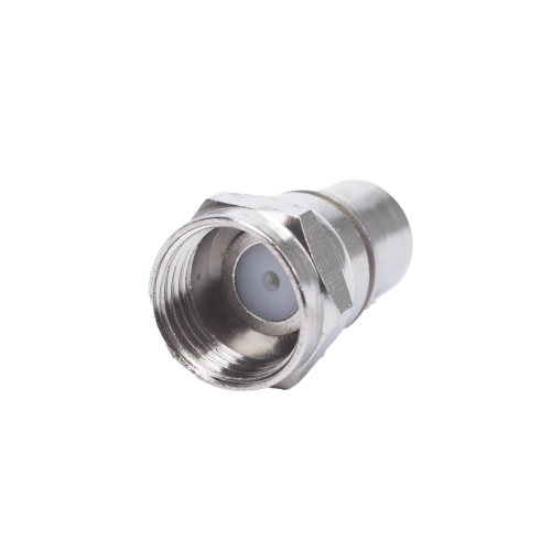 EPCOM TITANIUM TT-CON-537 Conector F Macho, Plegable con PIN para Cable RG-6, Cuerpo de Bronce Niquelado.