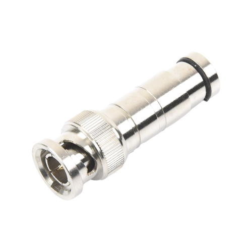 EPCOM TITANIUM TT-RG-16 Conector BNC Macho en 75 Ohm, de Compresión Axial para Cable Coaxial RG-59/U, Níquel/ Oro/ Politetrafluoroetileno.